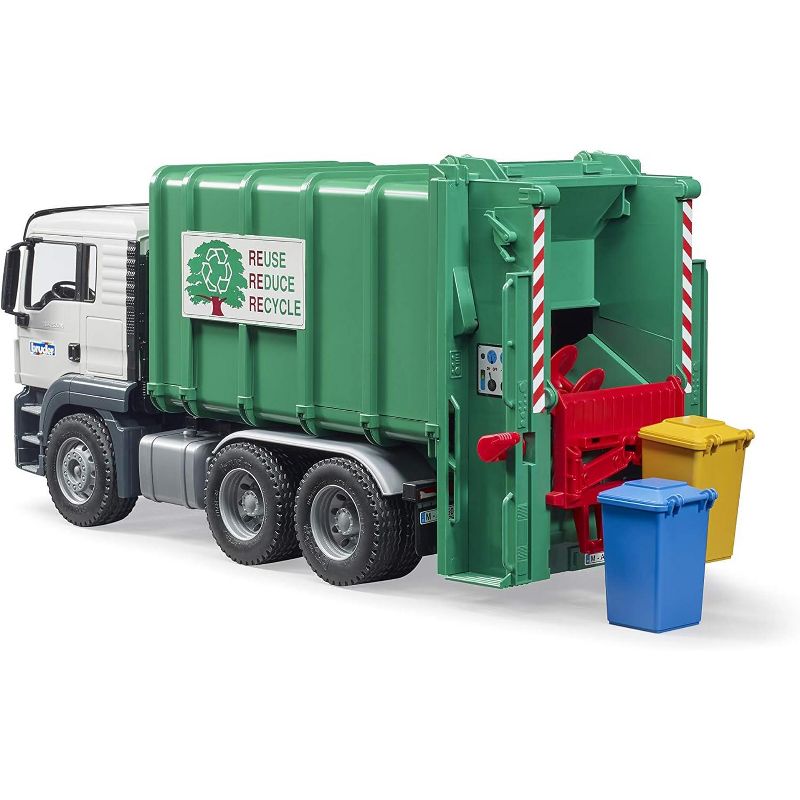 Bruder Man TGS Rear Loading Garbage Truck, Green, 5 of 6