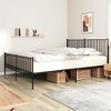 vidaXL Double Bed Frame- Robust Steel Construction, Elegant Design, with Headboard and Footboard - 2 of 4