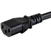 Monoprice 3-Prong Extension Cord - 12 Feet - Black, IEC 60320 C14 to IEC 60320 C13, 14AWG, 15A, For Powering Computers, Monitors, etc - 4 of 4