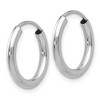 Black Bow Jewelry 2mm x 16mm 14k White Gold Polished Round Endless Hoop Earrings - 2 of 4