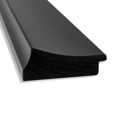 Grand Black Beveled Polystyrene Framed Bathroom Vanity Mirror