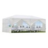 10'×20' Outdoor Party Tent – Canopy Gazebo with 6 Removable Sidewalls for Weddings, BBQs, Events, and Commercial Use, White - 2 of 4