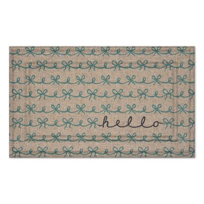 Apache Mills 1'6"x2'6" Premier Woven Ribbons Hello Doormat Sisal