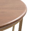 Kate and Laurel Solvay Round Wood Coffee Table, 26x26x18, Walnut Brown - 2 of 4