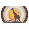 Earth Rugs Giraffe Printed Round Jute Trivet 10"x10" Safari Hot Pad - 2 of 3