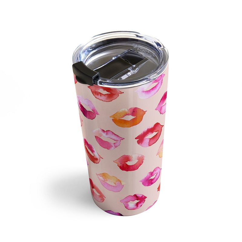 Ninola Design Sweet Pink Lips Travel Mug 20 oz Stainless Steel Travel Mug - Deny Designs, 4 of 5