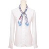 INSPIRE CHIC Women's Floral Printed Satin Square Flowers Silky Neck Scarves 1Pc - 2 of 4