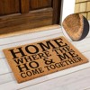 LunaLulink Heavy Duty Coconut Fiber Front Door Mat, Non-Slip Welcome Entrance Carpet, 23.6x15.7 Inches, Housewarming Gift with Edgy Humor Design - 3 of 4