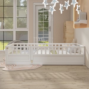 VYNXARIA Twin Size Floor Bed with High Security Barrier - 1 of 4