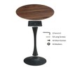 NicBex Round Dining Table with Metal Base,Natural Wood Wash - 4 of 4
