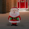 Northlight Lighted 2D Chenille Santa Outdoor Christmas Decoration - 32" - Warm White Lights - 2 of 4