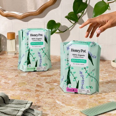 Honey Pot 100% Organic Cotton Cover Cooling Regular Liner - 50 ct