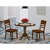 Gothic Dinette Set - Kitchen Table with Drop Leaves & Leather Chairs - 5 Piece - 2 of 4