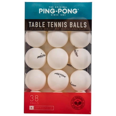 Ping Pong 1 Star Table Tennis Balls 38pk White Target