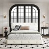 Whisen King Size Chenille Platform Bed, Wooden Bed Frame,Tufted Headboard with Extra-Large Ultra-Soft Cloud Pillow - 3 of 4