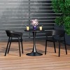 WestinTrends Playa 3-Piece Indoor Outdoor Metal Patio Dining Table Set With Stackable Patio Chairs - 2 of 4