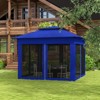 VisioGear 11'*11' Pop Up Canopy, Outdoor Patio Gazebo Shelter with Removable Zipper Netting, Instant Event Tent, Blue, 128"*128"*104.3" - 4 of 4