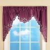 Collections Etc Elegant Scalloped Design Cut-Out and Embroidered Scroll Window Valance with Rod Pocket Top for Easy Hanging - 2 of 2