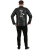 HalloweenCostumes.com Grease Adult T-Birds Embroidered Jacket Costume Mens, Black 50's Pleather Biker Jacket. - 3 of 4
