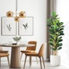 Whizmax Artificial Fiddle Leaf Fig Tree - Tall Faux Plant in White Planter, Realistic Greenery for Home & Office Decor, Fake Indoor Tree - 3 of 4