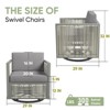 Outdoor Patio Swivel Chair with 5 Inch Cushion Chair for Garden Set of 2 - 2 of 4