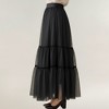 Anna-Kaci Women’s Tiered Mesh Maxi Skirt with Layered Sheer Panels and Flowing A-Line Silhouette - 3 of 4
