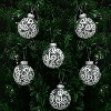 4E's Novelty 12 Pack Shatterproof White Christmas Ball Ornaments - White Swirl Christmas Balls 3.15"/80mm, Large Ornaments for Christmas Tree Deco - 4 of 4