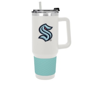 NHL Seattle Kraken White Colossus Travel Mug with Team Color Silicon Gripe - 40oz - 1 of 4
