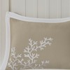 LIVN CO. 5-Piece Cotton Jaquard Duvet Set with Coral Embroidery - 4 of 4