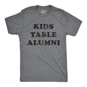 Mens Kids Table Alumni T Shirt Funny Thanksgiving Dinner Sarcastic Holiday Family Tee - Crazy Dog Men's T Shirt - 1 of 4
