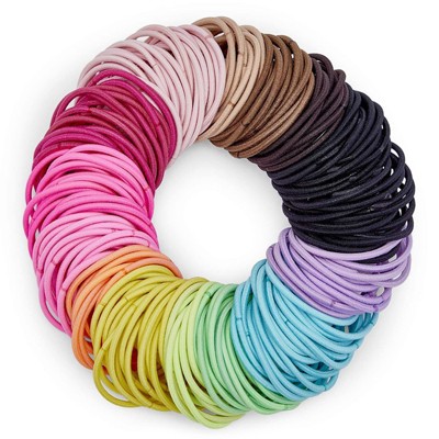 Glamlily 200 Pack No Metal Elastic Hair Ties & Bands For Women, Ponytail  Holders, 14 Colors : Target