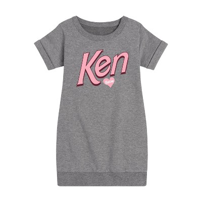 - Barbie - Ken Hearts Barbie Graphic Short Sleeve Fleece Dress