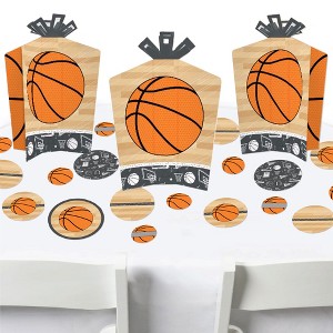 Big Dot of Happiness Nothin’ But Net - Basketball - Baby Shower or Birthday Party Decor and Confetti - Terrific Table Centerpiece Kit - Set of 30 - 1 of 4