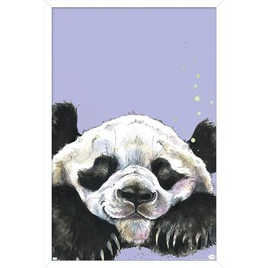 Trends International Snowtap - Panda Photobomb Framed Wall Poster Prints - 1 of 4