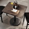Flash Furniture Bennett Rectangular Solid Wood Commercial Indoor Tabletop with 18" Round Dining Height Rust-Resistant Cast Iron Base - 4 of 4