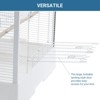 Bird Cage, Parakeet Budgie Cage, Large Wrought Iron Feeding Bird Cage with Rolling Stand and Detachable Tray for Mid-Sized Parrots Cockatiels - 4 of 4