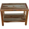 24" Eleganto ED1001 Wide Teak Shower Bench with Shelf - EcoDecors - 4 of 4