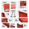 Folding Reclining Stadium Seat with Multiple Pockets, Anti-Slip Bottom, Bleacher Hooks, Adjustable Height - 4 of 4