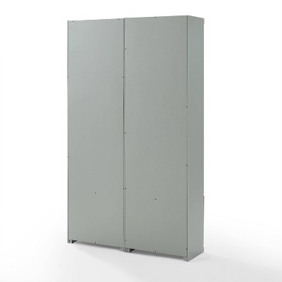 Gray Freestanding 2-Piece Entryway Set with Adjustable Shelving