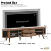 Mid-Century TV Stand for 80 Inch TVs, Media Console with Charging Station, Tambour Sliding Doors, Drawers and Gold Accents-The Pop Home - 3 of 4