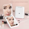 YEVYO Rechargeable Pocket Mirror, Double Sided 1X/3X Magnification Compact Vanity Mirror, 3 Color Lights, Travel Mirror for Women Gifts, White - 3 of 4