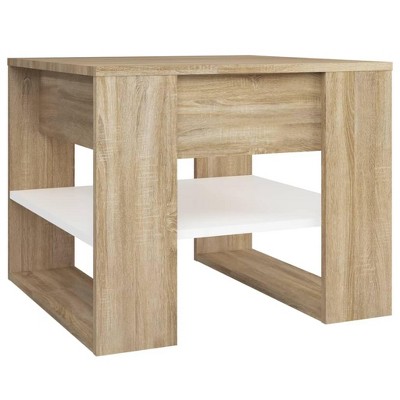 vidaXL Coffee Table in Sonoma Oak and White