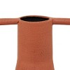 Set of 2 Metal Vase with Handles Orange - Olivia & May: Modern Amphora Style, Indoor Use, Rubber Stoppers - 4 of 4