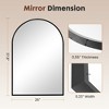 Lyngins Arched Bathroom Mirror, Bathroom Wall Mirror, Anti-Fog HD Explosion-Proof Bathroom Decor, Metal Frame Vanity Mirror for Bedroom/Living Room - 3 of 4