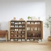 KWPZQEB Shoe Cabinet with 2 Rattan Doors, 6-Tier Wood Shoe Cabinet, Freestanding Shoe Storage Cabinet for Entryway, Hallway - 4 of 4