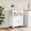 vidaXL Kitchen Trolley MONZA 23.6 in.x15.7 in.x35.4 in. Solid Wood Pine - 3 of 4
