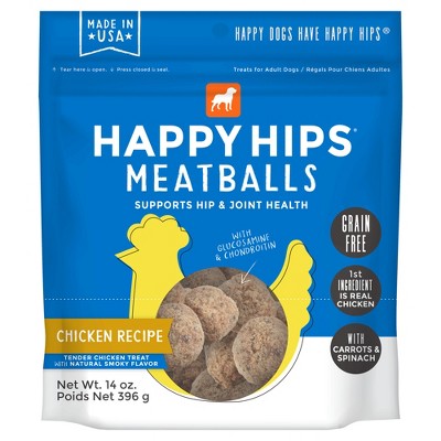 Happy Hips Meatballs Grain-Free Chicken Dog Treats - 14oz