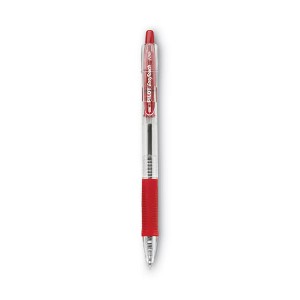 Pilot EasyTouch Ballpoint Pen, Retractable, Fine 0.7 mm, Red Ink, Clear Barrel, Dozen - 1 of 4