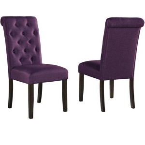 NicBex Set of 2 Dining Chair Modern Upholstered Tufted Backrest Side Chair with Wood Legs for Kitchen,Dining Room - 1 of 4