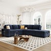 Convertible L-shaped Modular Sectional Sofa Bed with Storage Space, Built-in USB Ports and Cup Holders, 2 Ottomans - 2 of 4